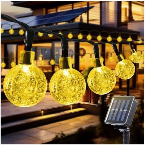 Guirlande Solaire Exterieur,Guirlande Lumineuse Exterieure Solaire 6M 40LED,8Modes,Étanche IP44,Guirlande Solaire (1/5)