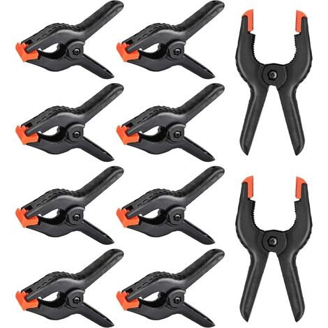 10 Pinces à ressort, Nylon, Acier, Poignée ergonomique, PVC, 3 pouces, Bois, Photographie, DIY