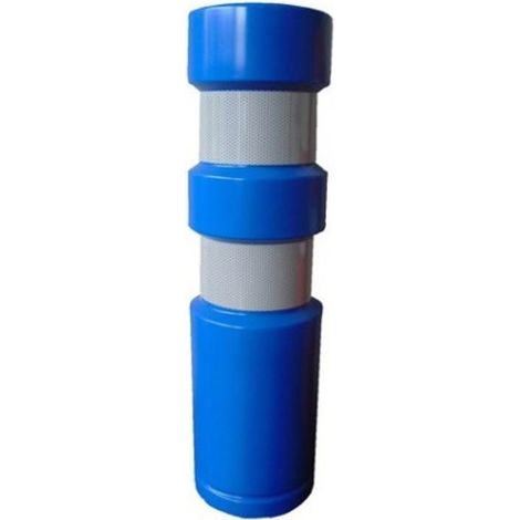 baliza plastico 200x750mm reflex azul utiliza llave 390.4,taco y broca 14mm.