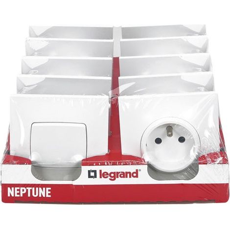 Legrand Neptune pack 2 interruptores conmutados blanco (1/3)