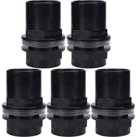 5-teiliges Set Aquarium-Wasserrohrverbinder, PVC-Gelenk, gerader Rohrverbinder, Zubehör für Aquarien (40 mm)