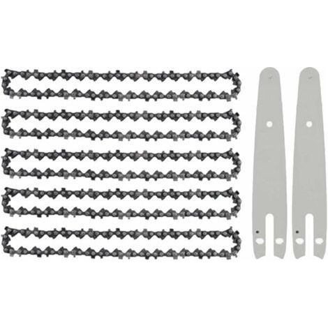 pezzi Catena per mini motosega da 6 pollici con 2 pezzi di ricambio Barra catena di ricambio per mini motosega elettrica portatile (senza) (1/4)