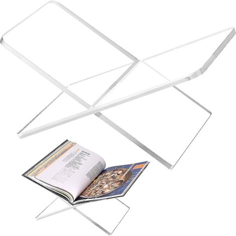 Porte-livres en acrylique transparent, présentoir à livres ouvert pour grands livres, support de lecture robuste et transparent, livre d'art (1/5)