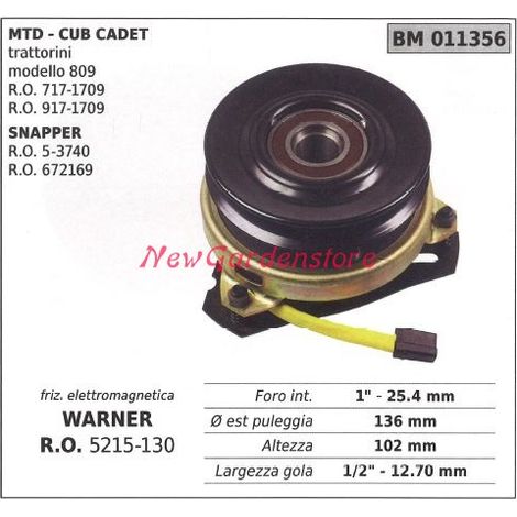Elektromagnetische Kupplung warner rasenmäher cub cadet mäher 011356