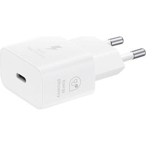 Chargeur pour téléphone mobile Samsung Chargeur secteur RAPIDE 25W, Port USB Type C Blanc-Ywey (1/4)