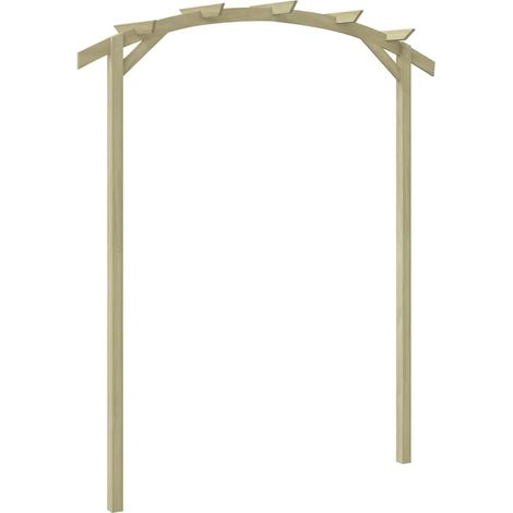 Pergola de jardin en bois de pin imprégné – Structure arquée 180 x 210 x 40 cm pour plantes grimpantes (1/5)