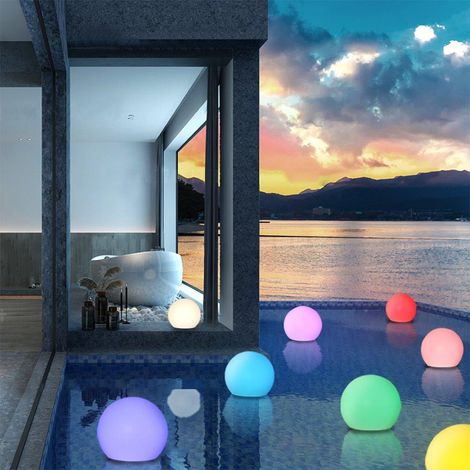 set da 2 sfere luminose solare a led riviera in pe e abs ø30x28 cm (1/4)