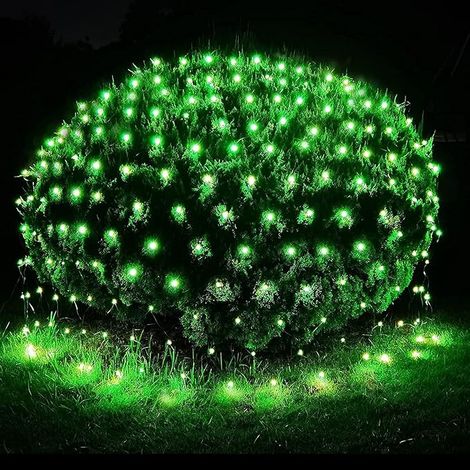 Guirlande Lumineuses Filet,192 LED Filet Lumineux 3M X 2M 8 Modes énergie étanche,Dimmable pour Chambre Noël Mariage Soirée Maison Jardin,Vert