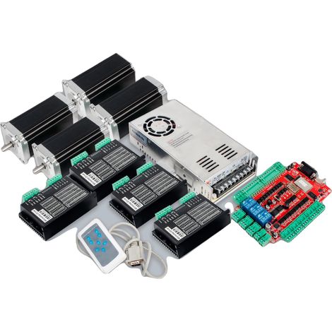 Kit di controllo CNC, motori passo-passo Nema23, driver per motori FMD2740C, kit a 4 assi (1/2)