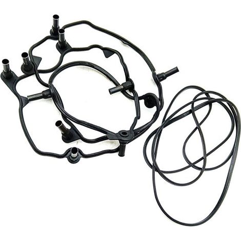 1 Satz. Farbe: Schwarz. Material: Gummi. Ventildeckeldichtung, Zylinderkopfdichtung. 285-410 (1/5)