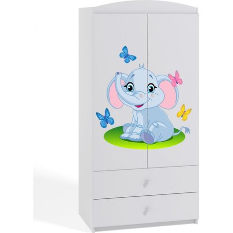 Armoire 2 portes enfant petit éléphant Drimy (1/5)