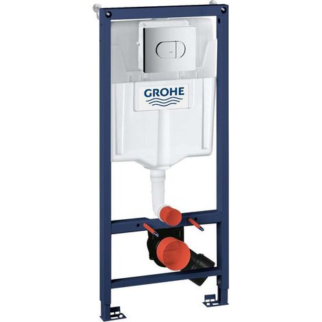 Grohe Solido - Set-Vorwandelement für Wand-WC und Betätigungsplatte Arena Cosmopolitan, Chrom 38981000 (1/3)
