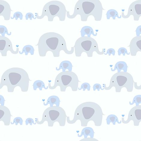 BRICOFLOR Papier peint Bleu | Papier peint Gris Chambre d'enfant - 10,05 x 0,53 m (1/5)