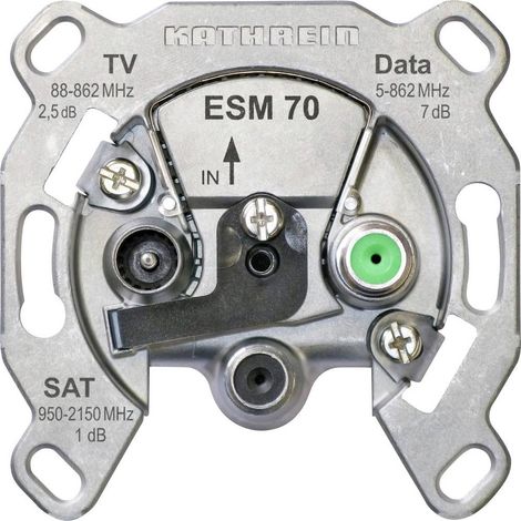 Kathrein ESM 70 Prise antenne SAT, TV, FM, Data encastré, à visser Prise boîte de jonction, Prise d'antenne