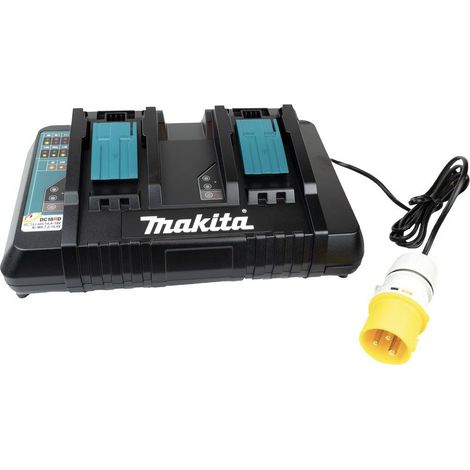 Makita DC18RD 14.4V-18V LXT Dual Port Twin Rapid Optimum Charger 110V (1/2)