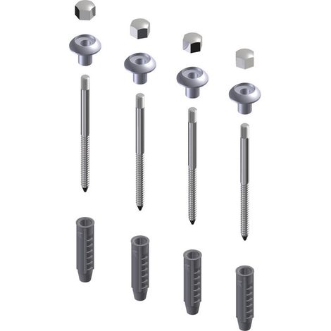 Kit de fixation au sol de la cuvette : 4 vis + chevilles - Idral