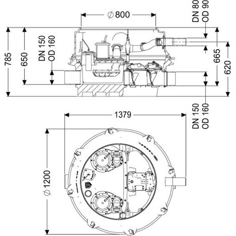 Système de relevage antirefoulement KESSEL Ecolift XL