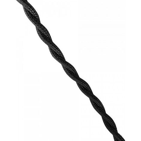 Cable electrico textil trenzado vintage 1 M Negro