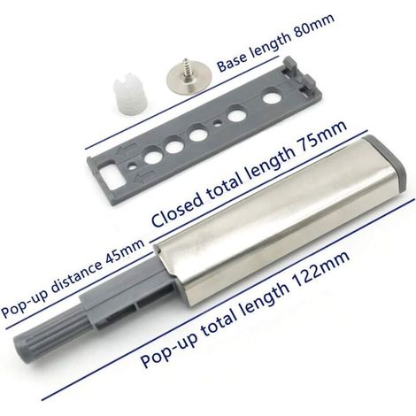 Amortisseur de Porte, 10 Pièces Tampon Amortisseur Push to Open Loquet, Push to Open System Tampon Amortisseur pour Porte D'armoire Tiroir Loquet avec Embout Aimanté pour Porte, Armoire, Tiroir (1/3)