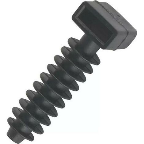 Chevilles à frapper noires en plastique – Lot de 100 pièces pour fixation murale rapide et fiable (1/2)