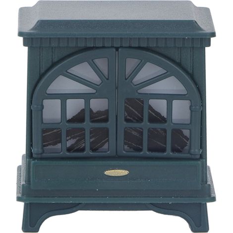 Cheminée miniature pour maison de poupée 1:12, plastique bleu marine, décoration accessoire mobilier mini poupée (1/5)
