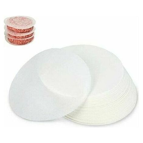 500 feuilles de papier antiadhésif, 12,5 cm de diamètre, papier à viande hachée, assiette à hamburger (1/5)