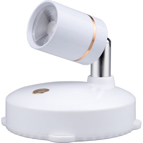 Projecteur à piles avec télécommande — Projecteur LED sans fil. Convient pour une utilisation en intérieur, idéal pour les décorations murales, les œuvres d'art et l'éclairage d'accentuation (1 pièce) (1/5)