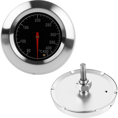 Thermomètre pour Barbecue Charbon de Bois Fumoir 60–430℃ / 100–800℉, Thermomètre à Griller Universel avec Cadran 7,5 cm, Accessoire de Cuisson Résistant à la Chaleur pour Barbecues (1/5)