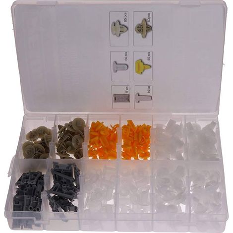 Coffret Assortiment de 300 Clips Agrafes de Fixation Auto RENAULT (1/2)