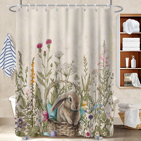 Rideau douche polyester 180x180 cocooning rideau étanche pour créer une ambiance spa (1/5)