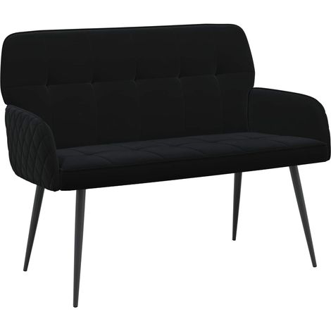 2 Seater Sofa with Metal Legs 2-Seater Black Velvet vidaXL (1/5)