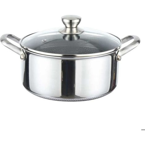 Marmite - CHEFFINGER - 28cm - 8L - Revêtement Nid d'Abeille - Couvercle en Verre (1/5)
