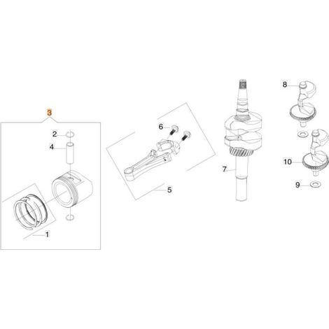KIT PISTON ORIGINAL EMAK L66151502