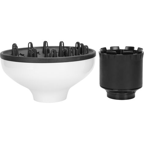 Diffuseur Universel Professionnel pour Sèche-Cheveux - Accessoire pour Cheveux Bouclés et Ondulés - Blanc