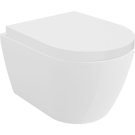 Mexen Carmen cuvette WC sans rebord Tornado avec abattant à descente lente dur, duroplast, blanc brillant - 30880200T (1/5)