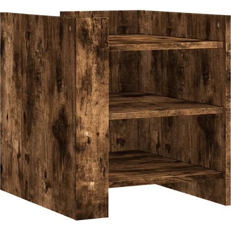 Comodino con ripiani 45 x 50 x 50 cm MDF marrone DEC033658