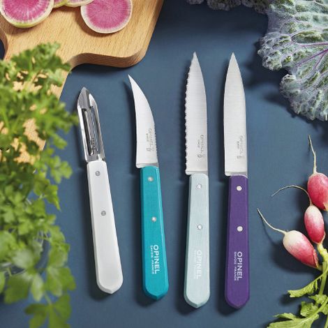 Opinel Coffret Essentiels Art Déco 4 couteaux colorés (1/5)