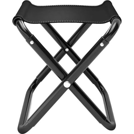 Chaise pliante portable pour la pêche en extérieur, tissu Oxford-303031cm, noir, 1pc (1/3)