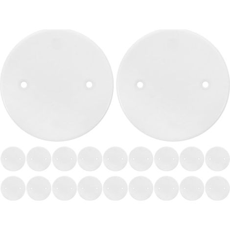 Plaque de recouvrement vierge estampée ronde blanche 20pcs pour trous muraux et plafond en plastique résistant à la rouille pour habitat (1/5)