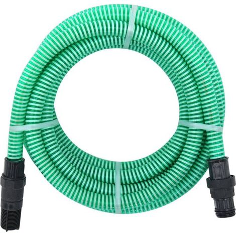Tuyau d'aspiration d'eau avec raccord en PVC vert, 1 pouce x 7 mètres (1/5)