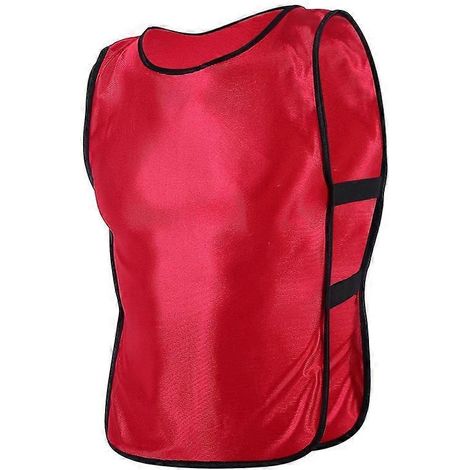 Gilet sans manches enfant 2024 pour l'entraînement de football et les sports de plein air (rouge)