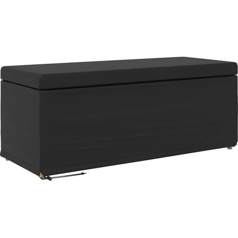 Tabouret Noir Cuir Synthétique et Bois Composite (1/5)