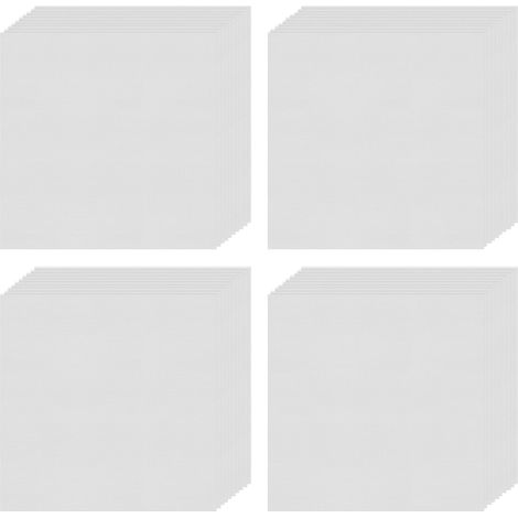 300Pcs Feuilles d'Aluminium 4 x 4 Pouce Argenté Grille Fine (1/5)