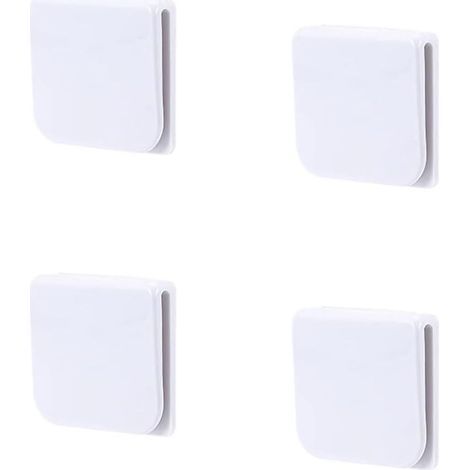 Clips de Rideau de Douche, 4 Pcs Clips de Douche Auto- adhésifs, Clips de Protection pour Douche, Clips de Protection Anti-éclaboussures, pour Tenir Le Rideau de Douche et Le Ridea (1/4)