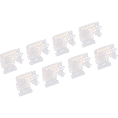 Lichtleistenverbinder 2-polig, lötfrei, L-förmig, nahtlos, Verlängerung, Ecke, für 10mm COB-LED-Beleuchtung, 8 Stück. (1/5)