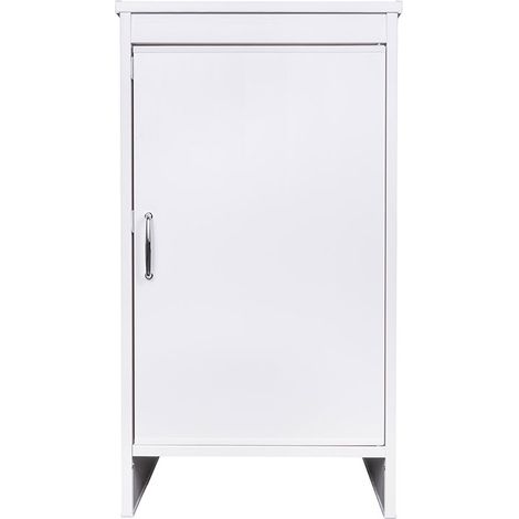Mobile Lavanderia da Esterno 46,5x49x84 cm in PVC Bianco (1/5)