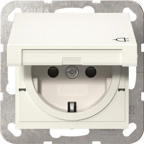 Gira Presa SCHUKO KD + SP System 55 Bianco puro [441403], 4414 03