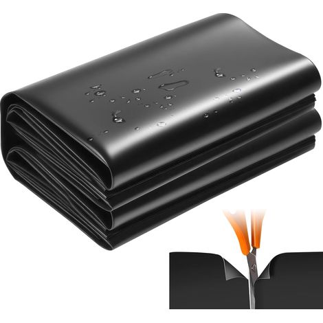 Bache Bassin Exterieur Bâche pour Bassin 0.2mm Epaisseur Liner Bassin pour Bassins D'agrément Bassin a Poisson Sélection d'eau Cascade Fontaines Fleurs Jardinage Serres (3x4m)