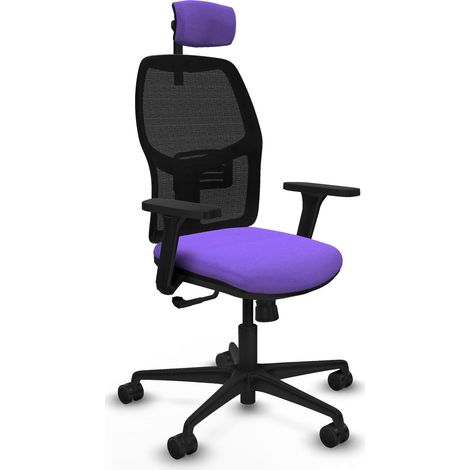 Chaise de bureau piqueras y crespo Alfera noir mousse découpée (1/2)