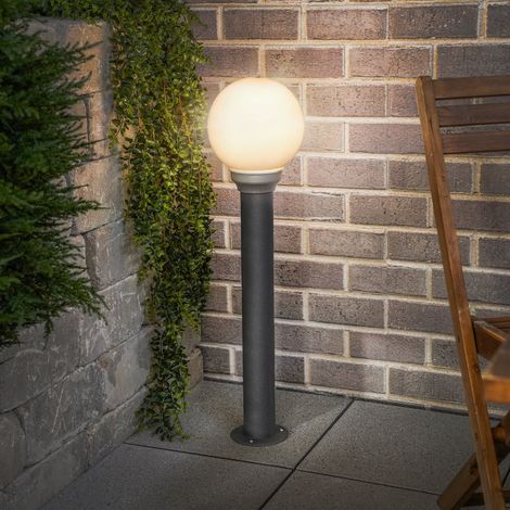 esotec Solar Pollerleuchte mit Leuchtkugel DUO COLOR ⌀ 20 cm ALU outdoor 102432 (1/5)